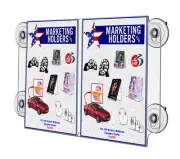 Suction Cup Window Sign Picture Frame 8.5" x 11" Double Sided Qty 12