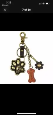 Chala Metal Keychain, Key Fob, Purse Charm