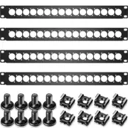 4 Pcs 1U Rack Panel XLR HDMI Audio Rack Mount Panel Connectors with M6 Screws...