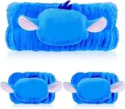 CNEISEJK Cartoon Headband Scrunchie Shower Spa Makeup Head Wraps Hair Clips Plush Elastic Hair Band Hair Decorations for Girls Women (ST-FD-NEW-SDZ)