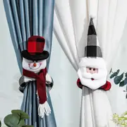 2Pcs Christmas Curtain Buckle Old Man Snowman Curtain Buckle Curtain Decoration