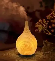 New Ultrasonic Diffuser Warm Light Natural Smooth Woodgrain - W 13.7 x H 18.8 CM