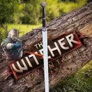 Aesthetic The Witcher Sword with Scabbard, Handmade Limited sword with scabbard