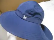 MISSION Sun Defender Cooling Neck Guard Wide Brim Hat Women Men Navy Blue NEW