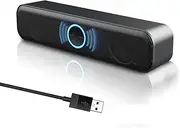 USB Computer Speaker,Laptop Speaker USB Powered Speaker Wired Mini Soundbar Speaker with Mini Design for Computer,Desktop PC,Laptop,Checkout Counter