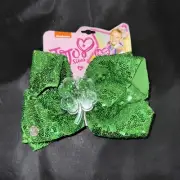 JoJo Siwa St. Patricks Shamrock Clover Bow Clip Girls 7"