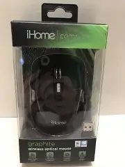 iHome Graphite Black Customizable Wireless Optical Mouse Mac - Microsoft Windows