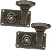 LIFKICH 2Pcs Antique Bronze Vintage Latch Hasp Ergonomic Lock for Jewelry Box Suitcase and Storage Elegant Retro Style Clasp for Enhanced Security and Aesthetic Appeal