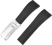 [EKSIL] WatchBand For Rolex SUBMARINER YachtMaster DAYTONA Silicone Waterproof Watch Strap Watch Accessories Rubber Watch Bracelet Chain Watch Buckle With Logo