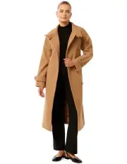 [Forever New] Jilly Funnel Neck Coat in Brown