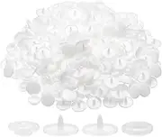 uxcell 400 Set Plastic Snaps T5 Round Resin No-Sew Button Plastic Snap Fasteners Kit for Clothing Sewing Rain Coat Diapers Bibs Crafting, White
