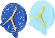 Abaodam 2pcs School Teaching Clock Model for Educational Learning Tool with Removable Features Random Color for Classroom and Home Use to Enhance Recognition Skills Random Color