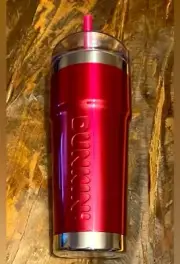 DUNKIN DONUTS 24 Oz Insulated Stainless Steel Travel Tumbler Mug MAGENTA 2023