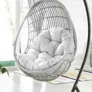 Garden Indoor Hanging Egg Swing Hammock Chair Seat Thick Pad Cushion Pillow Pads (including Seat Cushion Only) White 120X80