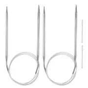 2pcs 39.37" Circular Knitting Needles US 8/5.0mm Needles 5.51" Short
