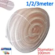 100mm 4" Polyurethane PU Ducting Dust Air Exhaust Pipe Hose Flexible Vent Duct