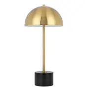Durban Black Marble and Gold Dome Table Lamp