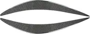 Carbon Fiber Car Sticker Headlight Eyebrows Front Headlamp Eyebrows Eyelids Trim Strip for for Infiniti Q50 Q60