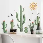 Removable Tropical Cacti Boho Cactus Wall Art Decals Wall Stickers Living Room