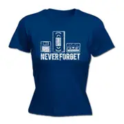Never Forget Floppy Vhs Tape Retro - Funny Novelty Womens T-Shirt T Shirt Tshirt