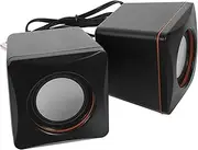 HOLIDYOYO 1Pair Portable USB Mini Speaker Compact Desktop Audio for Home Office Compatible with Laptops Desktops and More Powerful Built Subwoofer for Enhanced
