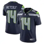 NFL西雅圖海鷹SEATTLE SEAHAWKS橄欖球服14#DK METCALF球衣運動服