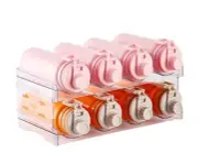 2-Tier Clear Stackable Bottle Storage Holder Rack for 8 Water/Wine Bottles