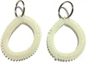 2Pc Security Safety Glow in the Dark Key Chain Wrist Coil (W/Key Ring) Great for