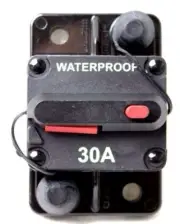 Circuit Breaker 30 AMP Waterproof Reset-able Electrical Circuit Breaker, 12-24v