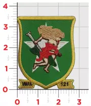 MARINE CORPS VMFA-121 WWII THROWBACK EMBROIDERED HOOK & LOOP PATCH