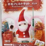 Needle Felting Kit white red cream Roving Wool Felt DIY Handcraft Santa Claus