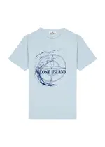 Stone Island Kids Logo-print Cotton T-shirt (14 Years) - Blue Light - 14YR (14 Years) 14YR (14 years)