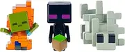 Minecraft Zombie in Flames, Enderman, & Silverfish Figure