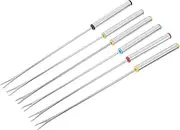 SHOWERORO 6pcs Fondue Fork with Ergonomic Handles for Chocolate Cheese and Marshmallow Fondue Kitchen Tool for Parties Bbqs and Gatherings