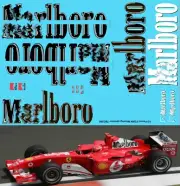 1/5 Water Decals for Ferrari F2004 Michael Schumacher Missing Decal TBD386