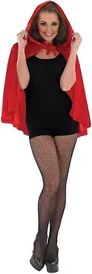 Women`s Red Hooded Cape Vampire Dracula Little Red Riding Hood Costume Accessory
