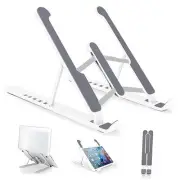 Portable Laptop Stand, Adjustable Laptop Holder Riser Computer Stand for White