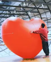 2M Inflatable Advertising Heart Shape Balloon Flying Helium Balloon New