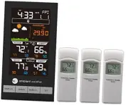 WS-2801-X3 Advanced Wireless Color Forecast Station w/ 3 Remote Sensors