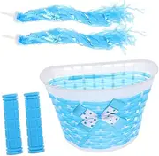 LAPYAPPE 1Set Bike Basket Handlebar Streamers Kit Vibrant Bicycle Accessories for Boys Fun Bike Decoration for Scooters Bicycles Streamers for Enhanced Riding Experience