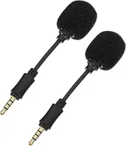 CATIEBYE 2PCS Portable Noise Reduction Microphone for Live Singing and Recording Conductor Omnidirectional Mic for Phone and Computer for Streaming and Conferences