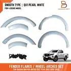 White Pearl QX1 Smooth Fender Flares Arches For Nissan Navara Np300 2021-23 D23