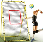 Volleyball Rebounder Net, 4X7 Ft Volleyball Training Equipment, Adjustable Rebou
