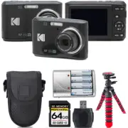 Kodak Pixpro FZ45 Camera (Black) + Extra Battery +Tripod + 64GB Kit
