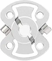 Baxnore Aluminum Shaft Clamp Hub 6mm D-Bore, Two Pinch Bolts Design for Secure Grip, Compatible with Gear Motors, CNC, Anti-Slip No Shaft Damage, M4 Thread, Heavy Duty