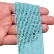 2MM Natural Amazonite Micro Faceted Round Gemstone Loose Beads Strand 12.5"