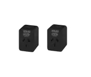Arlec Grid Connect Single Smart Plug-In Socket With Energy Meter Black Twin pk