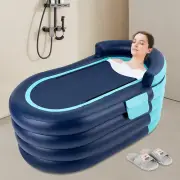 1.4m Inflatable Adult Bathtub PVC Spa Warm Blow Up Foldable Bath Tub Portable