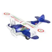 Cool Looking 5.25'' Blue Die Cast Pull Back Propeller Classic Planes Toy