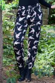 Skye Birds Slouch Pants--HAND-01-R-SB